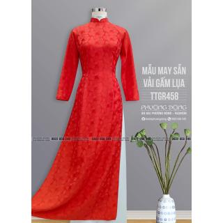 Áo Dài Truyền Thống Gấm Lụa TTGR448